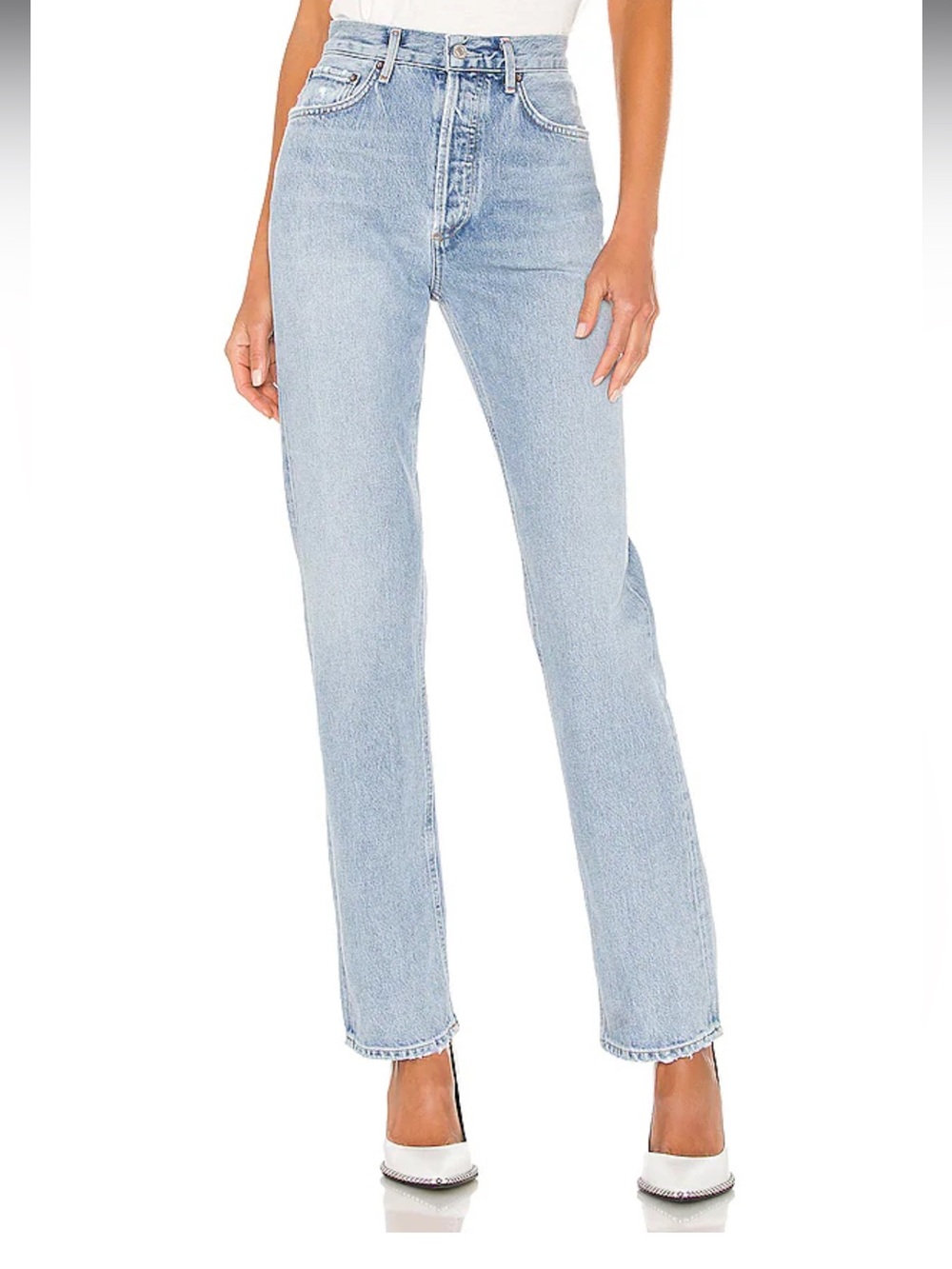 Agolde Lana Relaxed Straight Leg Jeans 25 Organic Cotton